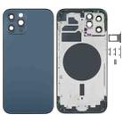 Back Housing Cover with SIM Card Tray & Side  Keys & Camera Lens for iPhone 12 Pro(Blue) - 1