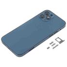 Back Housing Cover with SIM Card Tray & Side  Keys & Camera Lens for iPhone 12 Pro(Blue) - 2