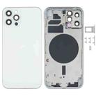 Back Housing Cover with SIM Card Tray & Side  Keys & Camera Lens for iPhone 12 Pro(White) - 1