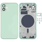 Back Housing Cover with SIM Card Tray & Side  Keys & Camera Lens for iPhone 12(Green) - 1