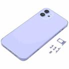 Back Housing Cover with SIM Card Tray & Side  Keys & Camera Lens for iPhone 12(Purple) - 2