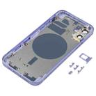 Back Housing Cover with SIM Card Tray & Side  Keys & Camera Lens for iPhone 12(Purple) - 3