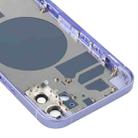 Back Housing Cover with SIM Card Tray & Side  Keys & Camera Lens for iPhone 12(Purple) - 4