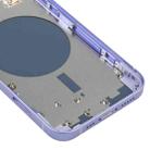 Back Housing Cover with SIM Card Tray & Side  Keys & Camera Lens for iPhone 12(Purple) - 5