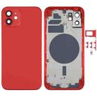 Back Housing Cover with SIM Card Tray & Side  Keys & Camera Lens for iPhone 12(Red) - 1