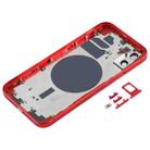 Back Housing Cover with SIM Card Tray & Side  Keys & Camera Lens for iPhone 12(Red) - 3
