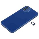 Battery Back Cover (with Side Keys & Card Tray & Power + Volume Flex Cable & Wireless Charging Module) for iPhone 12(Blue) - 2