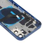 Battery Back Cover (with Side Keys & Card Tray & Power + Volume Flex Cable & Wireless Charging Module) for iPhone 12(Blue) - 4