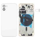 Battery Back Cover (with Side Keys & Card Tray & Power + Volume Flex Cable & Wireless Charging Module) for iPhone 12(White) - 1