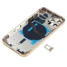 Battery Back Cover (with Side Keys & Card Tray & Power + Volume Flex Cable & Wireless Charging Module) for iPhone 12 Pro(Gold) - 3