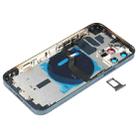 Battery Back Cover (with Side Keys & Card Tray & Power + Volume Flex Cable & Wireless Charging Module) for iPhone 12 Pro(Blue) - 3