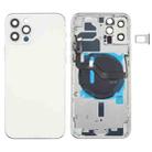 Battery Back Cover (with Side Keys & Card Tray & Power + Volume Flex Cable & Wireless Charging Module) for iPhone 12 Pro(White) - 1