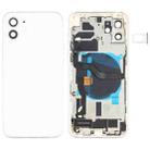 Battery Back Cover Assembly (with Side Keys & Speaker Ringer Buzzer & Motor & Camera Lens & Card Tray & Power Button + Volume Button + Charging Port & Wireless Charging Module) for iPhone 12(White) - 1