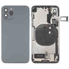 Back Housing Cover with Appearance Imitation of iP12 Pro for iPhone X (with SIM Card Tray & Side Keys & Power + Volume Flex Cable & Wireless Charging Module & Charging Port Flex Cable & Vibrating Motor & Loudspeaker)(Black) - 1