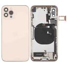Back Housing Cover with Appearance Imitation of iP12 Pro for iPhone X (with SIM Card Tray & Side Keys & Power + Volume Flex Cable & Wireless Charging Module & Charging Port Flex Cable & Vibrating Motor & Loudspeaker)(Gold) - 1