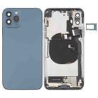 Back Housing Cover with Appearance Imitation of iP12 Pro for iPhone X (with SIM Card Tray & Side Keys & Power + Volume Flex Cable & Wireless Charging Module & Charging Port Flex Cable & Vibrating Motor & Loudspeaker)(Blue) - 1