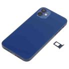 Back Housing Cover with Appearance Imitation of iP12 for iPhone XR (with SIM Card Tray & Side Keys & Power + Volume Flex Cable & Wireless Charging Module & Charging Port Flex Cable & Vibrating Motor & Loudspeaker)(Blue) - 2