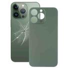 Easy Replacement Big Camera Hole Glass Back Battery Cover for iPhone 13 Pro(Green) - 1