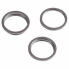 3 PCS Rear Camera Glass Lens Metal Outside Protector Hoop Ring for iPhone 13 Pro Max(Black) - 2