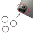 3 PCS Rear Camera Glass Lens Metal Outside Protector Hoop Ring for iPhone 13 Pro Max(Black) - 4