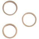 3 PCS Rear Camera Glass Lens Metal Outside Protector Hoop Ring for iPhone 13 Pro Max(Gold) - 1