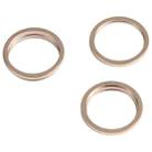 3 PCS Rear Camera Glass Lens Metal Outside Protector Hoop Ring for iPhone 13 Pro Max(Gold) - 2