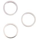 3 PCS Rear Camera Glass Lens Metal Outside Protector Hoop Ring for iPhone 13 Pro Max(White) - 1