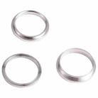 3 PCS Rear Camera Glass Lens Metal Outside Protector Hoop Ring for iPhone 13 Pro Max(White) - 3