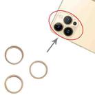 3 PCS Rear Camera Glass Lens Metal Outside Protector Hoop Ring for iPhone 13 Pro(Gold) - 4
