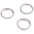 3 PCS Rear Camera Glass Lens Metal Outside Protector Hoop Ring for iPhone 13 Pro(White) - 2