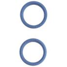 2 PCS Rear Camera Glass Lens Metal Outside Protector Hoop Ring for iPhone 13 mini(Blue) - 1