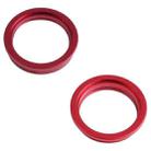 2 PCS Rear Camera Glass Lens Metal Outside Protector Hoop Ring for iPhone 13 mini(Red) - 2