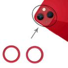 2 PCS Rear Camera Glass Lens Metal Outside Protector Hoop Ring for iPhone 13 mini(Red) - 4