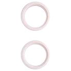 2 PCS Rear Camera Glass Lens Metal Outside Protector Hoop Ring for iPhone 13 mini(White) - 1