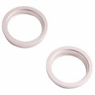 2 PCS Rear Camera Glass Lens Metal Outside Protector Hoop Ring for iPhone 13 mini(White) - 2