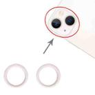 2 PCS Rear Camera Glass Lens Metal Outside Protector Hoop Ring for iPhone 13 mini(White) - 4