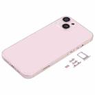 Back Housing Cover with SIM Card Tray & Side  Keys & Camera Lens for iPhone 13(Pink) - 2