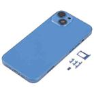 Back Housing Cover with SIM Card Tray & Side  Keys & Camera Lens for iPhone 13(Blue) - 2