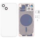 Back Housing Cover with SIM Card Tray & Side  Keys & Camera Lens for iPhone 13(White) - 1