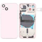 For iPhone 13 Battery Back Cover with Side Keys & Card Tray & Power + Volume Flex Cable & Wireless Charging Module(Pink) - 1