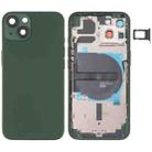 For iPhone 13 Battery Back Cover with Side Keys & Card Tray & Power + Volume Flex Cable & Wireless Charging Module(Green) - 1