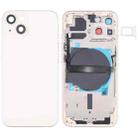 For iPhone 13 Battery Back Cover with Side Keys & Card Tray & Power + Volume Flex Cable & Wireless Charging Module(White) - 1