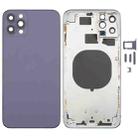 Back Cover with Appearance Imitation of iP13 Pro Max for iPhone 11 Pro Max(Purple) - 1