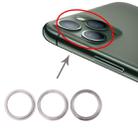 3 PCS Rear Camera Glass Lens Metal Protector Hoop Ring for iPhone 11 Pro & 11 Pro Max(Silver) - 1