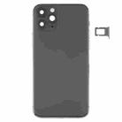 Battery Back Cover (with Side Keys & Card Tray & Power + Volume Flex Cable & Wireless Charging Module) for iPhone 11 Pro(Black) - 2
