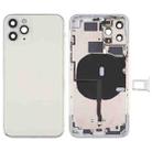 Battery Back Cover (with Side Keys & Card Tray & Power + Volume Flex Cable & Wireless Charging Module) for iPhone 11 Pro(Silver) - 1