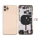 Battery Back Cover Assembly (with Side Keys & Power Button + Volume Button Flex Cable & Wireless Charging Module & Motor & Charging Port & Speaker Ringer Buzzer & Card Tray & Camera Lens Cover) for iPhone 11 Pro(Gold) - 1