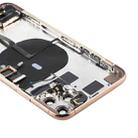 Battery Back Cover Assembly (with Side Keys & Power Button + Volume Button Flex Cable & Wireless Charging Module & Motor & Charging Port & Speaker Ringer Buzzer & Card Tray & Camera Lens Cover) for iPhone 11 Pro(Gold) - 4