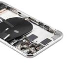 Battery Back Cover Assembly (with Side Keys & Power Button + Volume Button Flex Cable & Wireless Charging Module & Motor & Charging Port & Speaker Ringer Buzzer & Card Tray & Camera Lens Cover) for iPhone 11 Pro(Silver) - 4