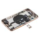 Battery Back Cover Assembly (with Side Keys & Power Button + Volume Button Flex Cable & Wireless Charging Module & Motor & Charging Port & Speaker Ringer Buzzer & Card Tray & Camera Lens Cover) for iPhone 11 Pro Max(Gold) - 3